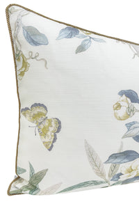 THE XL LUMBAR :: IMPERIAL GARDEN WITH BRASS CORDING // DELFT