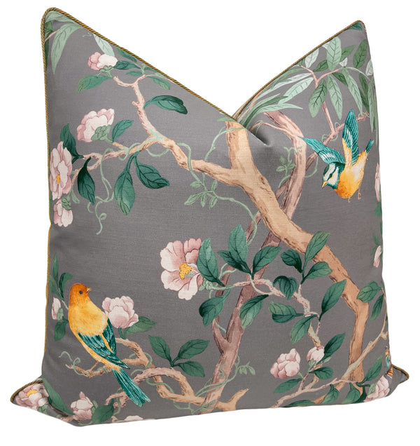 IMPERIAL GARDEN // GRIS WITH BRASS CORDING