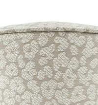 THE TIGHT ROUND OTTOMAN :: LEOPARD CHENILLE // STONE