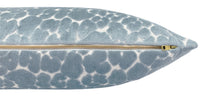 THE XL LUMBAR :: LEOPARD CUT VELVET // CERULEAN BLUE