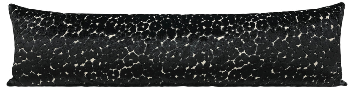 THE XL LUMBAR :: LEOPARD CUT VELVET // NOIR