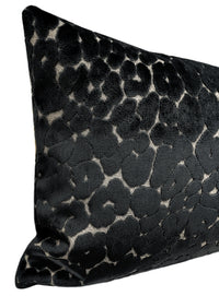 THE XL LUMBAR :: LEOPARD CUT VELVET // NOIR