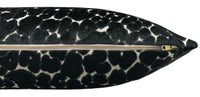 THE XL LUMBAR :: LEOPARD CUT VELVET // NOIR