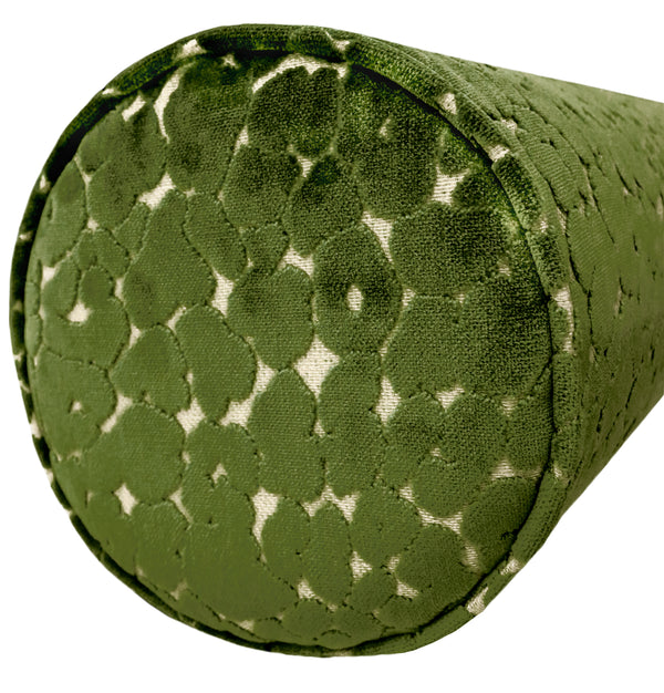 THE BOLSTER :: LEOPARD CUT VELVET // OLIVE