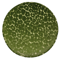 THE TIGHT ROUND OTTOMAN :: LEOPARD CUT VELVET // OLIVE