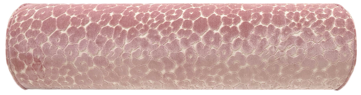 THE BOLSTER :: LEOPARD CUT VELVET// PINK PEONY