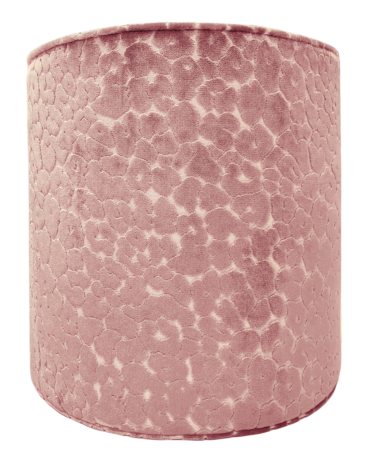 THE TIGHT ROUND OTTOMAN :: LEOPARD CUT VELVET // PINK PEONY