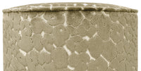 THE TIGHT ROUND OTTOMAN :: LEOPARD CUT VELVET // TAUPE