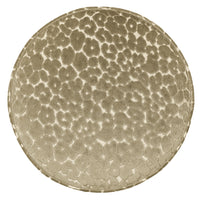 THE TIGHT ROUND OTTOMAN :: LEOPARD CUT VELVET // TAUPE