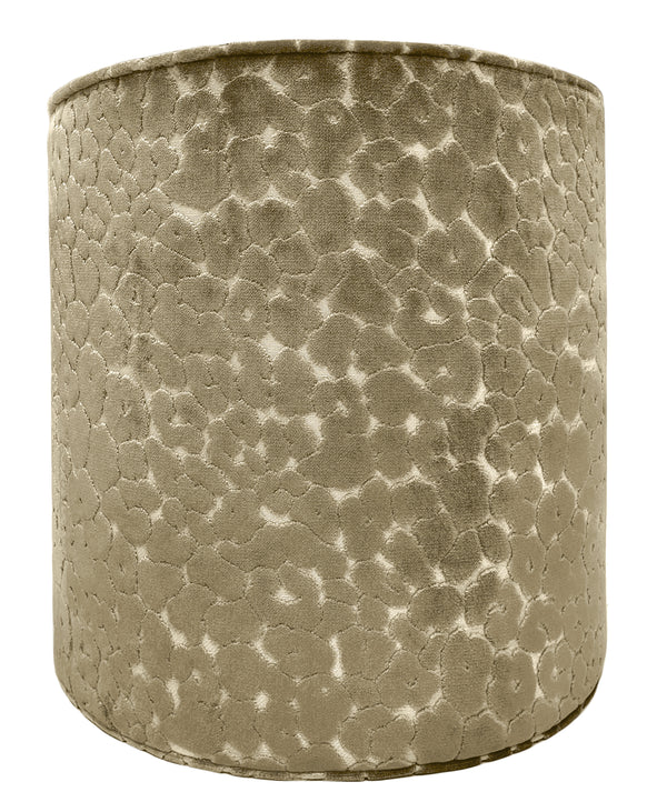 THE TIGHT ROUND OTTOMAN :: LEOPARD CUT VELVET // TAUPE