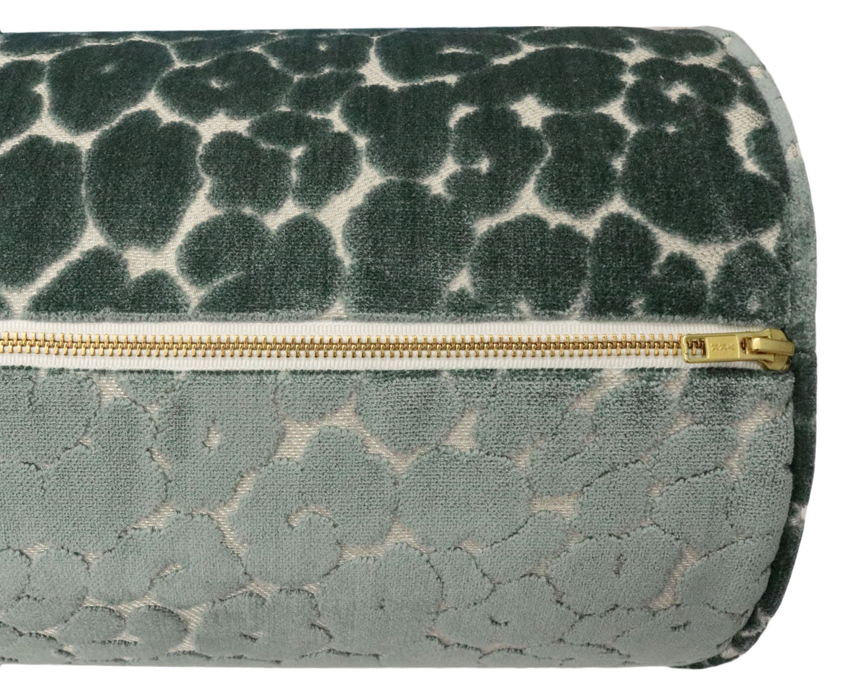 THE BOLSTER :: LEOPARD CUT VELVET // TURKISH BLUE