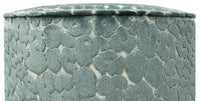 THE TIGHT ROUND OTTOMAN :: LEOPARD CUT VELVET // TURKISH BLUE