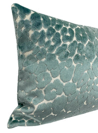 THE XL LUMBAR :: LEOPARD CUT VELVET // TURKISH BLUE