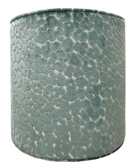 THE TIGHT ROUND OTTOMAN :: LEOPARD CUT VELVET // TURKISH BLUE