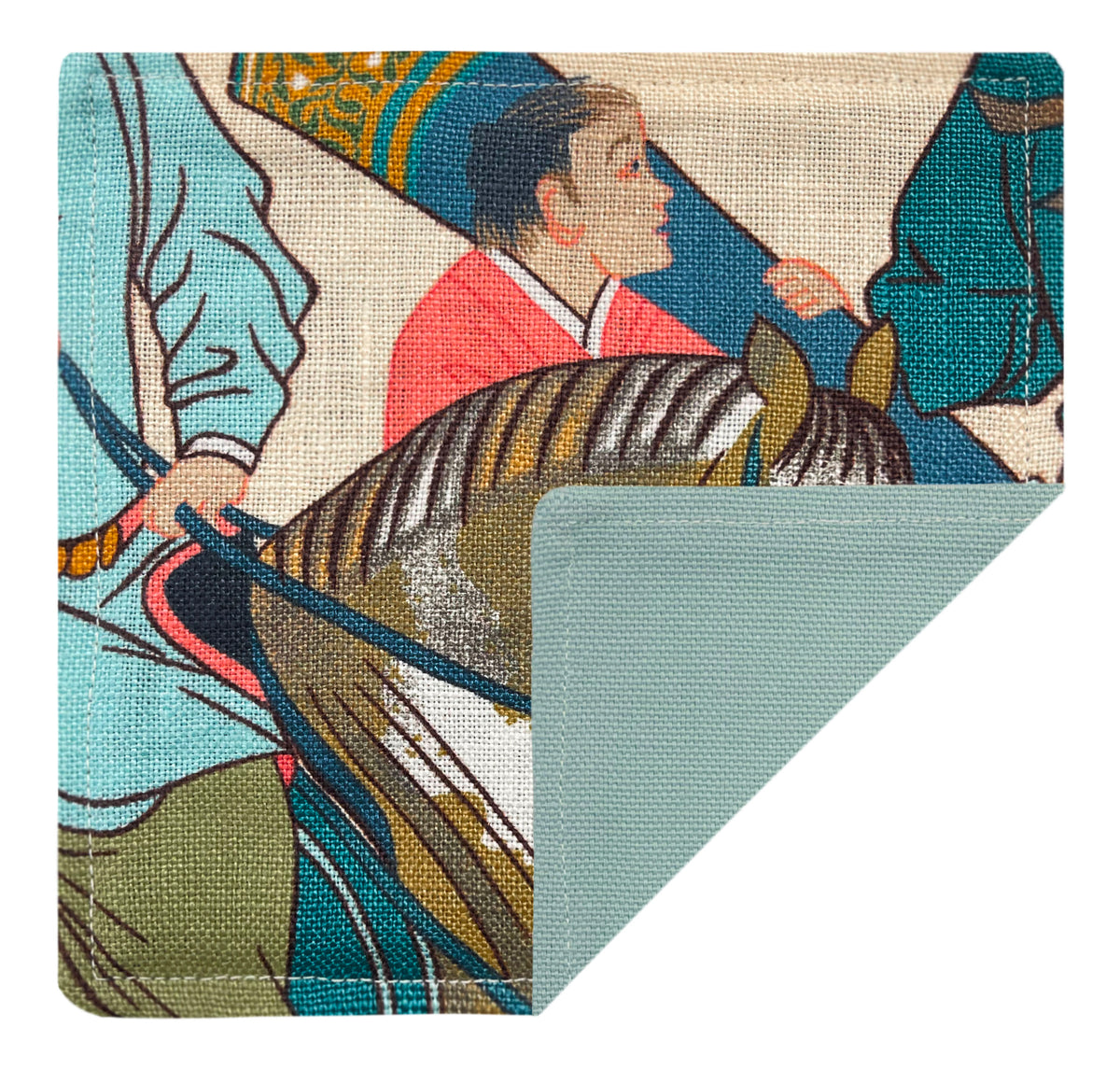 COCKTAIL NAPKINS :: LES CAVALIERS // CORAIL | MANUEL CANOVAS