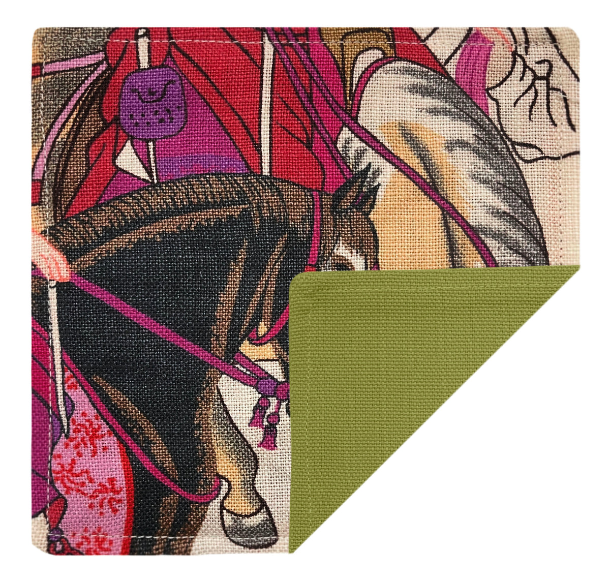 COCKTAIL NAPKINS :: LES CAVALIERS // ROSE INDIENE | MANUEL CANOVAS