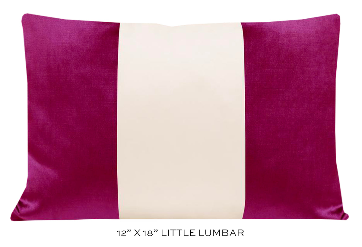 PANEL COLORBLOCK :: FAUX SILK VELVET // MAGENTA + ALABASTER SILK