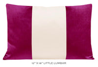 PANEL COLORBLOCK :: FAUX SILK VELVET // MAGENTA + ALABASTER SILK