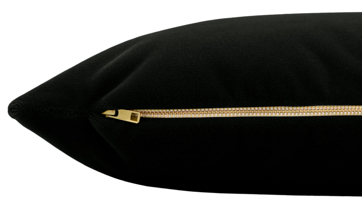 THE XL LUMBAR :: MOHAIR VELVET // CAVIAR