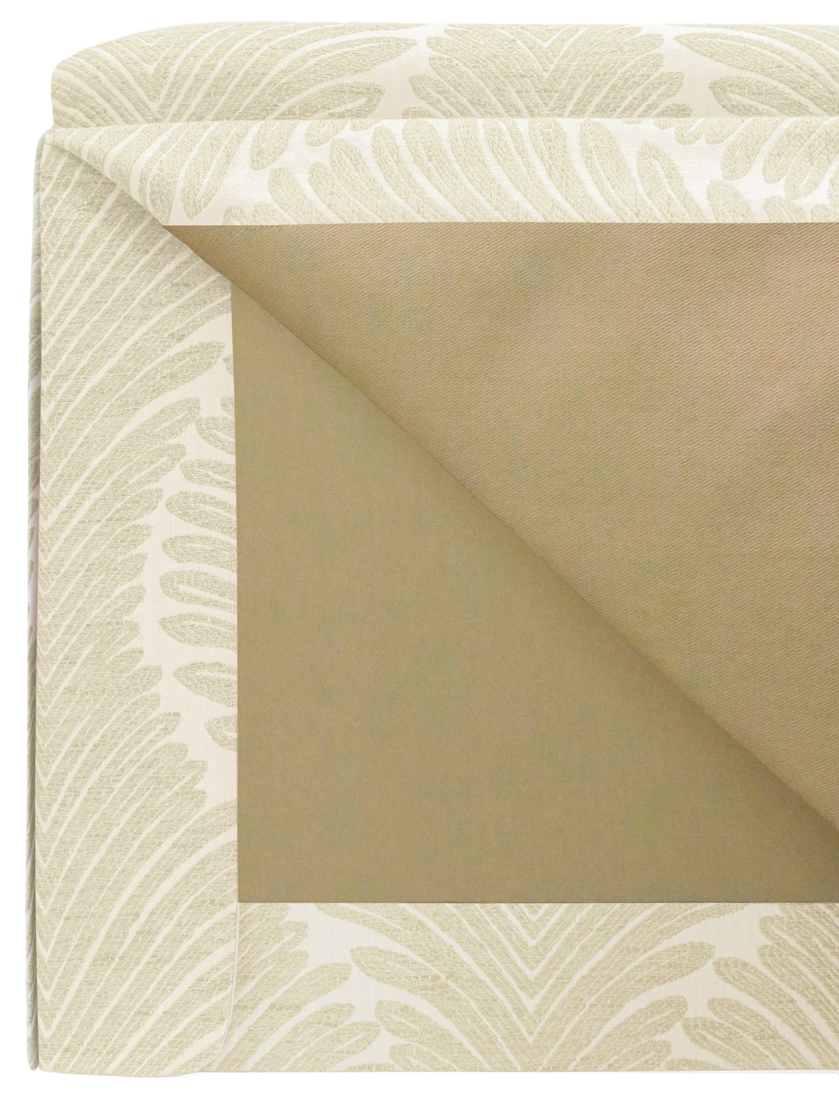 THE SKIRTED OTTOMAN :: MUSGROVE CHENILLE // CASHMERE
