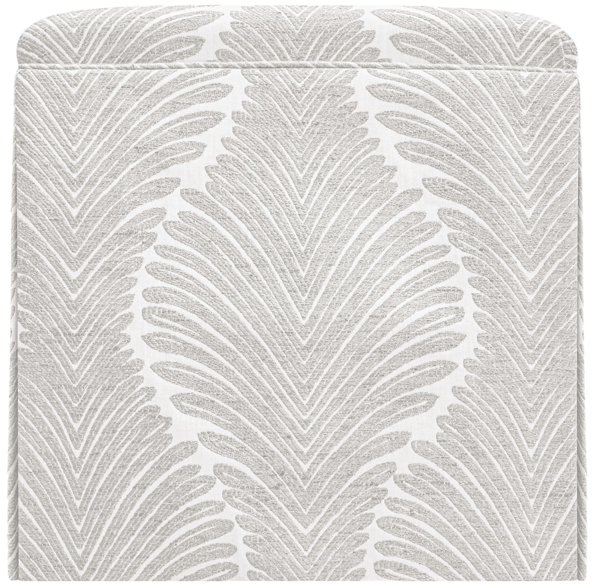 THE SKIRTED OTTOMAN :: MUSGROVE CHENILLE // DOVE GREY
