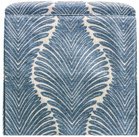 THE SKIRTED OTTOMAN :: MUSGROVE CHENILLE // SAPPHIRE