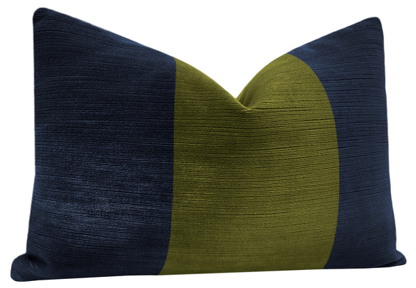 THE LITTLE LUMBAR :: STRIE VELVET // NAVY BLUE + PERIDOT