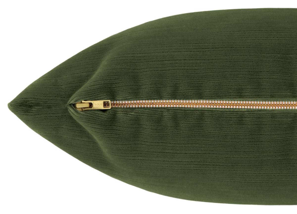 THE XL LUMBAR :: STRIE VELVET // OLIVE