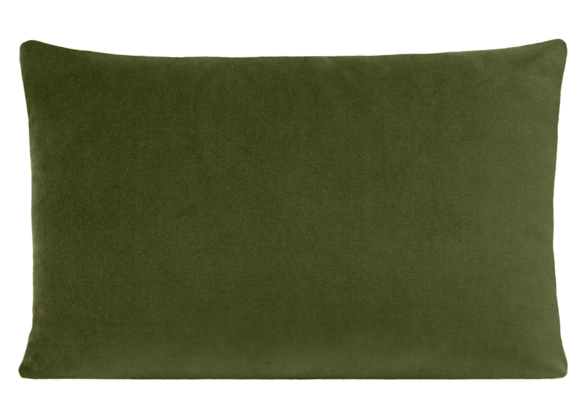 FINAL SALE : 12" X 18" CLASSIC VELVET // OLIVE PILLOW COVER