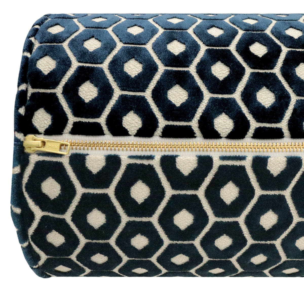 THE BOLSTER :: PALOMA CUT VELVET // NAVY BLUE