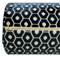 THE BOLSTER :: PALOMA CUT VELVET // NAVY BLUE