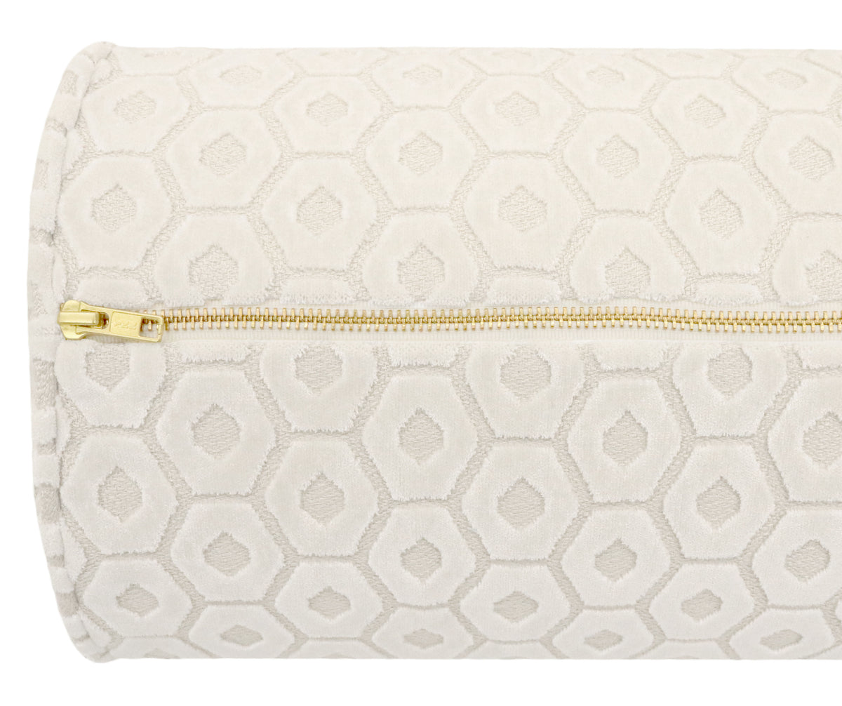 THE BOLSTER :: PALOMA CUT VELVET // ALABASTER