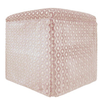 THE SKIRTED OTTOMAN :: PALOMA CUT VELVET  // BLUSH