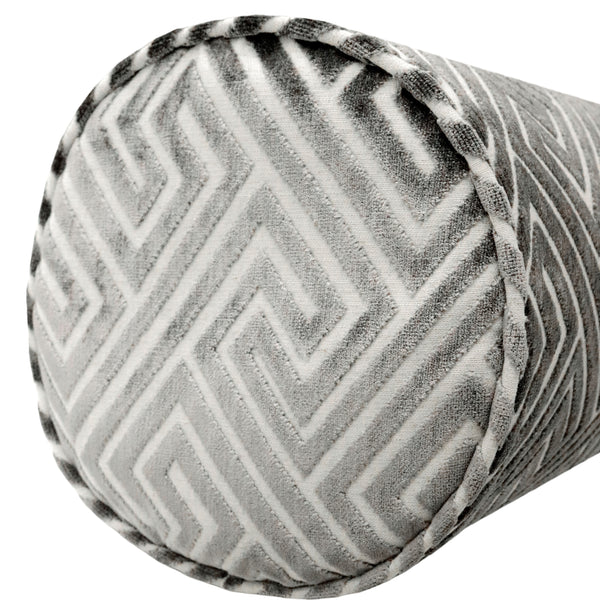 THE BOLSTER :: ROMAN CUT VELVET // GRAPHITE