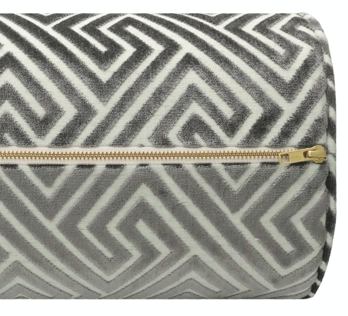 THE BOLSTER :: ROMAN CUT VELVET // GRAPHITE