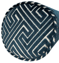 THE BOLSTER :: ROMAN CUT VELVET // NAVY BLUE