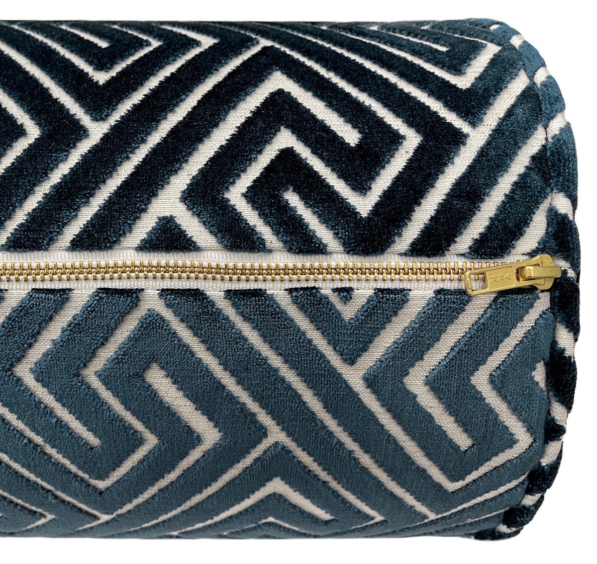 THE BOLSTER :: ROMAN CUT VELVET // NAVY BLUE