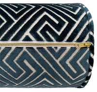 THE BOLSTER :: ROMAN CUT VELVET // NAVY BLUE