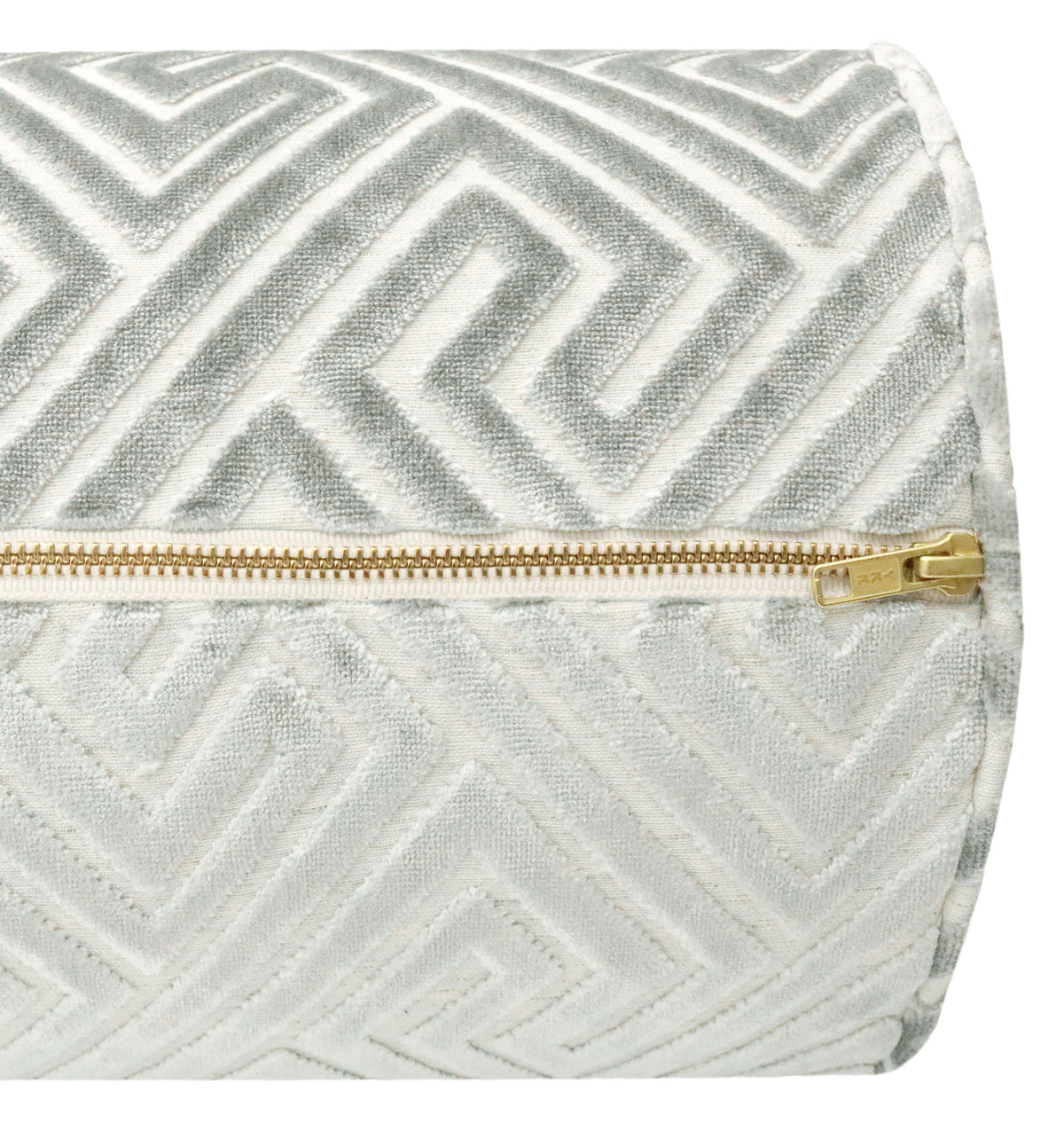 THE BOLSTER :: ROMAN CUT VELVET // PLATINUM