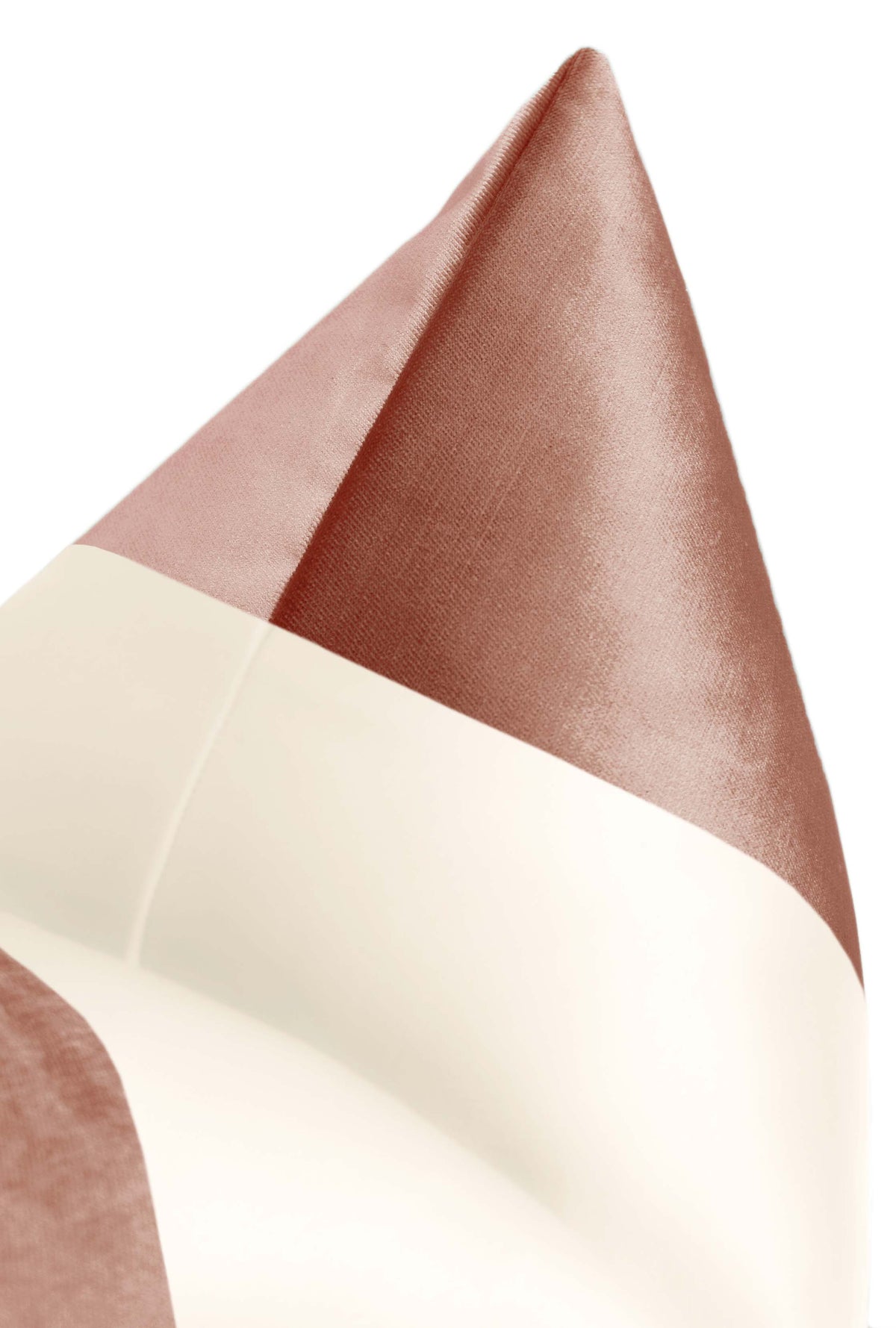 PANEL COLORBLOCK :: FAUX SILK VELVET // ROSE GOLD + ALABASTER SILK