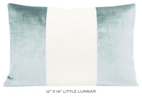 PANEL COLORBLOCK :: FAUX SILK VELVET // MINERAL  + ALABASTER SILK