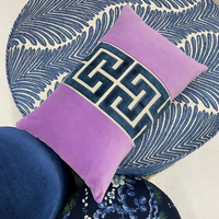 THE SKIRTED OTTOMAN :: MUSGROVE CHENILLE // SAPPHIRE