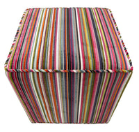 THE TIGHT SQUARE OTTOMAN :: SOHO CUT VELVET // MULTI
