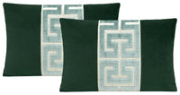 THE LITTLE LUMBAR :: SOCIETY VELVET // EMERALD + TURKISH BLUE GREEK TRIM