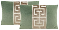 THE LITTLE LUMBAR :: SOCIETY VELVET // EUCALYPTUS + TAUPE GREEK TRIM