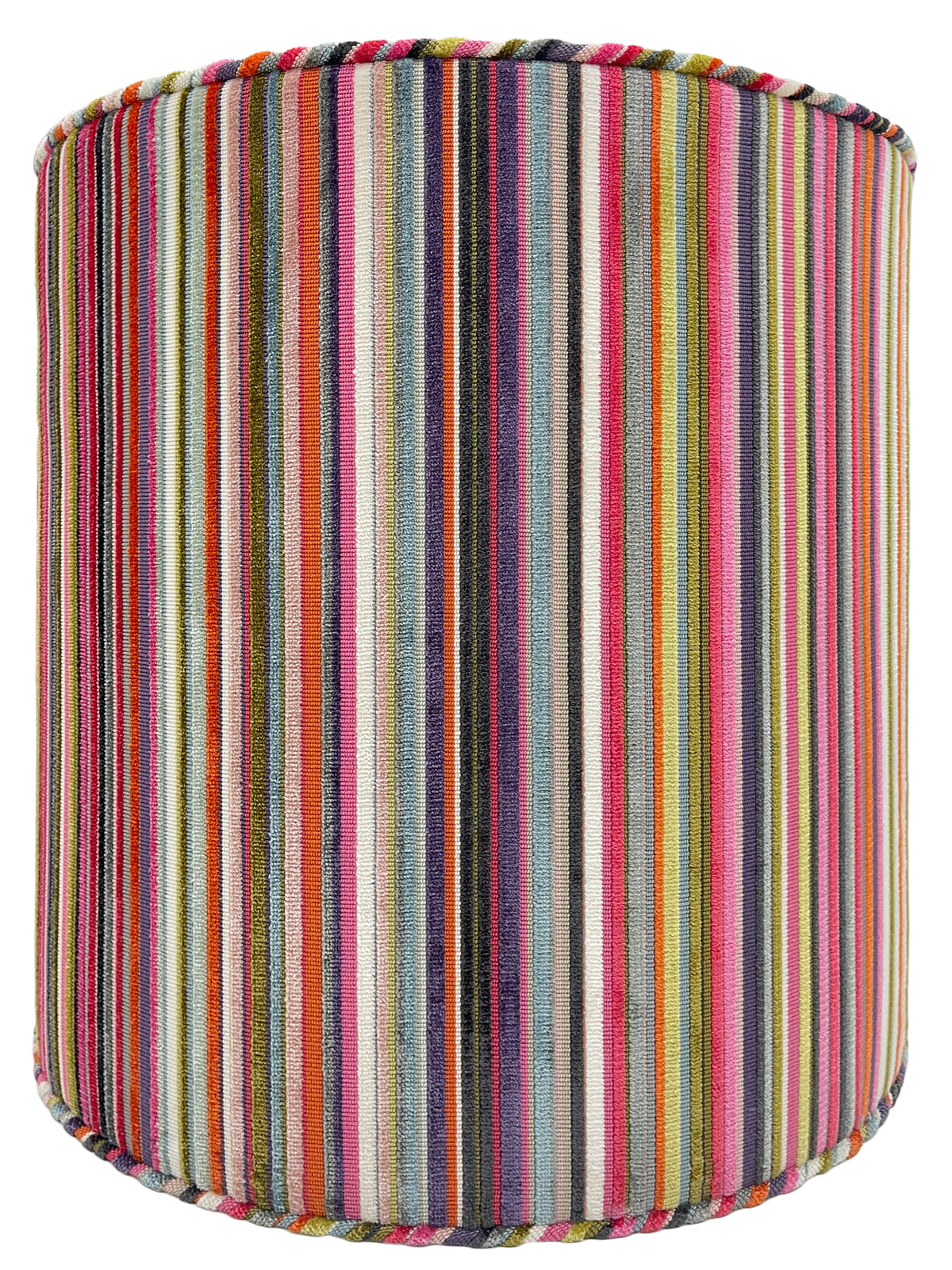 THE TIGHT ROUND OTTOMAN :: SOHO CUT VELVET  // MULTI