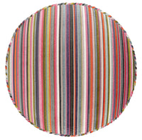 THE TIGHT ROUND OTTOMAN :: SOHO CUT VELVET  // MULTI