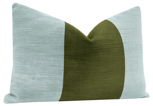 THE LITTLE LUMBAR :: STRIE VELVET // SPA BLUE + OLIVE