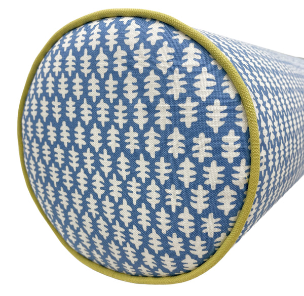 OCS X LDC | THE BOLSTER | STROHEIM : VIVI // BLUEBELL + CLASSIC LINEN // CHARTREUSE CORDING