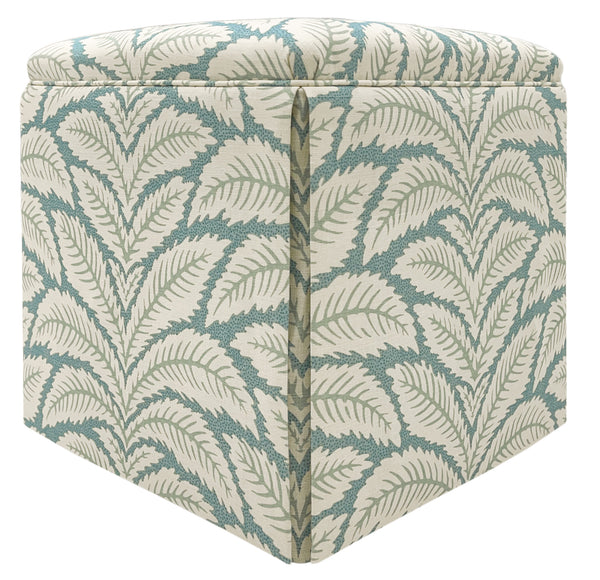 THE SKIRTED OTTOMAN :: TALAVERA LINEN